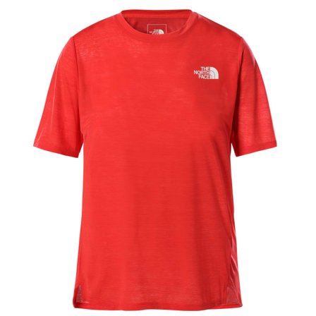The North Face Women's Up With The Sun S/S Shirt Women Short sleeved fitness sweater Red M