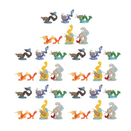 30 stk. dragefigurer - Simulerede dragefigurer - DIY-scene model - Hjemmedekoration - Tilbehør til dukkehus