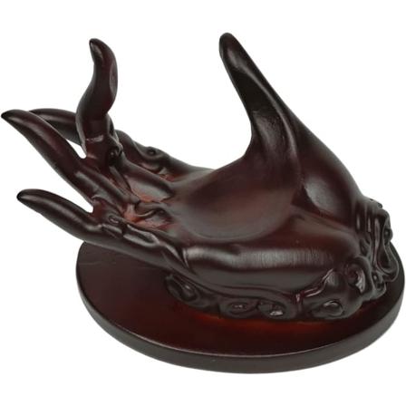 Handformad kristallklotstativ sfärdisplay, naturlig helande Feng Shui glaskula hållare bas staty dekoration, för 30mm-60mm sfär