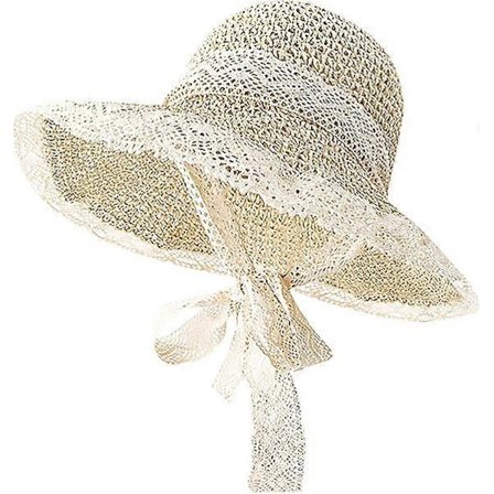 Dame Bredskygget Solhat i Halm, Sammenfoldelig til Rejser, Sommerstrandhat UPF50+
