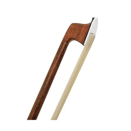 Qa-19 Fiolinbue 4/4 Brasiliansk Mahogny Ren Hestehale Farge Linje Sølv Silke Saueskinn Håndbære B-yuhao