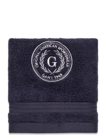 Crest Towel 30X50 Home Textiles Bathroom Textiles Towels & Bath Towels Face Towels Marineblå GANT*Betinget Tilbud