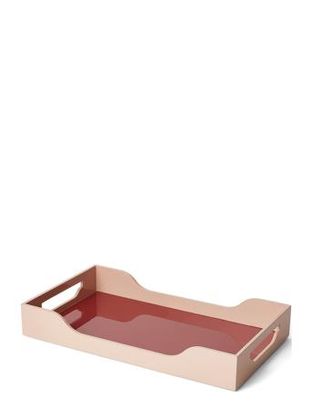 Lacquered Tray - Swell, Maroon/Pink M Home Tableware Dining & Table Accessories Trays Pink PRINTWORKS