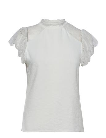 Onlkristine S/S Lace Top Wvn White ONLY