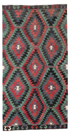 Kilim Vintage Turkish Rug Oriental Dark Grey/Red (Wool, Turkey)