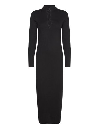 Ribbed Butt D Dress Black Mango