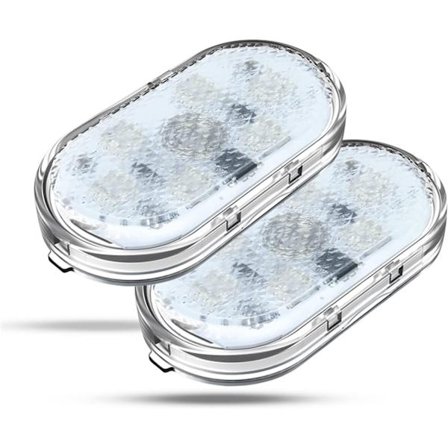 2 stk. RGB-bilindvendige lys, touch-switch bilindvendige lampe, LED-bilindvendig, flerfarvet bilomgivelsesbelysning med og USB-port