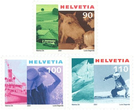 Schweiz - Turisme - Postfrisk sæt 3v