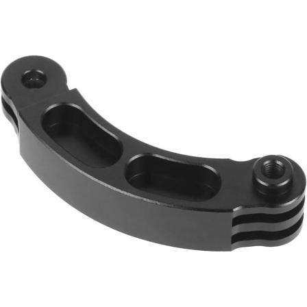 Aluminiumlegering Buet Forlængelsesarm Pivot Arm Mount Til Gopro Kort Buet Stang Og Osmoaction Kamera Tilbehør (1stk, Sort)