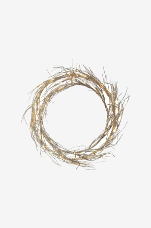 Jotex - Krans Fizzy Gold - Kjøp Dekorativ julebelysning hos Jotex