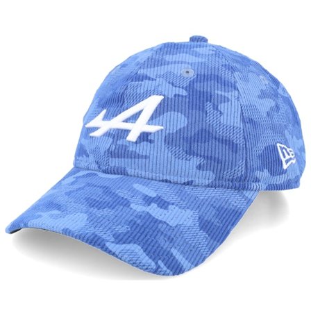 New Era - Motor Ble unconstructed Czapka Z Daszkiem - Alpine F1 Camo Cord 9TWENTY Blue Dad Cap @ Hatstore