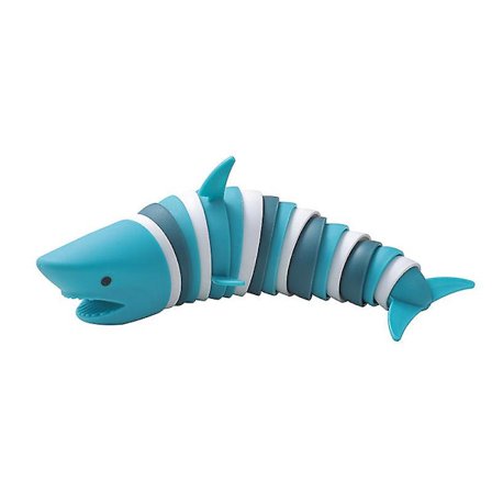 Babywell Fidget Slug Shark - Ledig fidgetleksak - Realistisk Slug Shark - Rolig krypande sensorisk leksak för barn och vuxna - Stressavlastande leksak