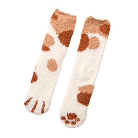 Vintersokker Dame Tykke Coral fleece Varme Sokker Dyre Kattepote