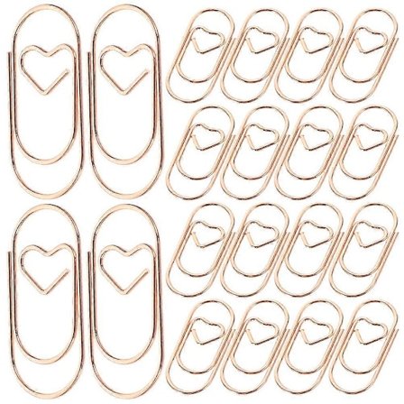 200 stk. Hjerte Papirclips Metal Papirclips Dokument Papirclips Metal Papirclips Metal Clips
