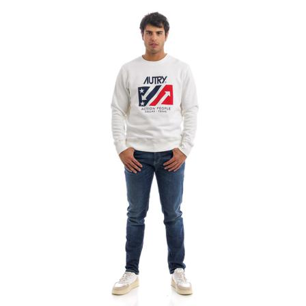 Autry, Sweatshirts Biały, Mężczyzna, Rozmiar: S