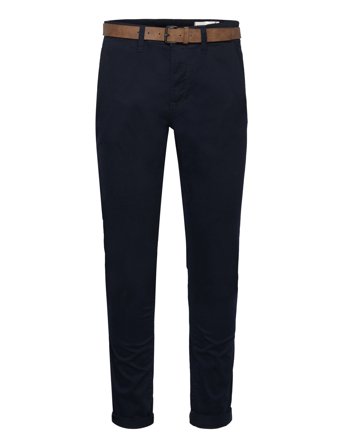 Slim Chino With Belt Navy Tom Tailor