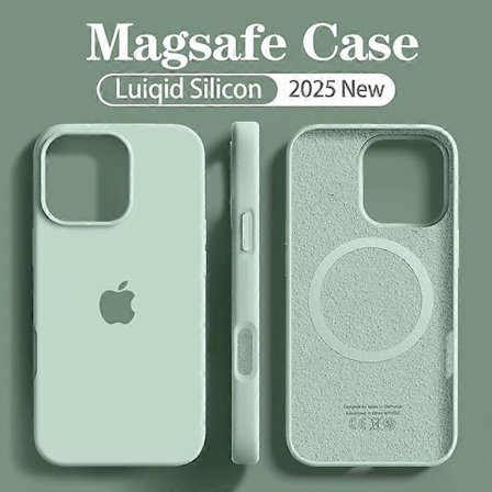 Original Magsafe Flydende Silikone Blødt Cover til Apple iPhone 16 15 14 12 13 Pro Max Trådløs Opladning Med Logo 16 Magnetisk Cover