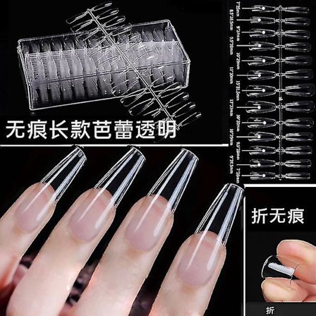 230 stk. Gennemsigtige Negleforstærkende Pletter Sporløse Ultratynde Falske Negleplaster Fuld Limning Halv Limning Naturlig Forlængelse