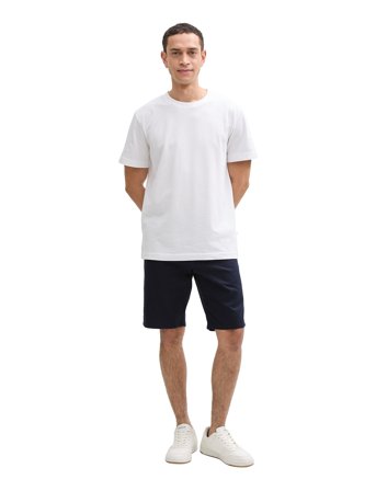 Tom Tailor Regular Linen Chino Shorts - Navy - 38