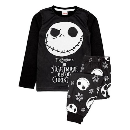 Nightmare Before Christmas Pyjamasset för Pojkar 3-4 År Svart/Vit
