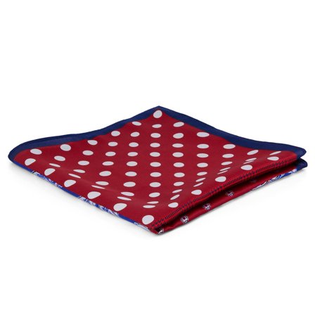 Red Patchwork Pocket Square for Men