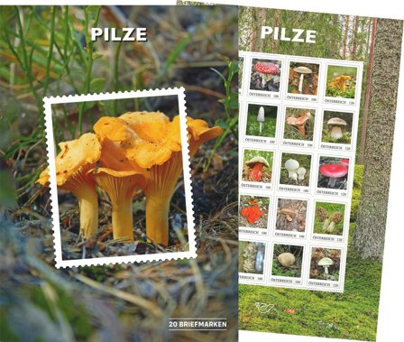 Østrig - Svampe - Postfrisk ark med 20 frimærker
