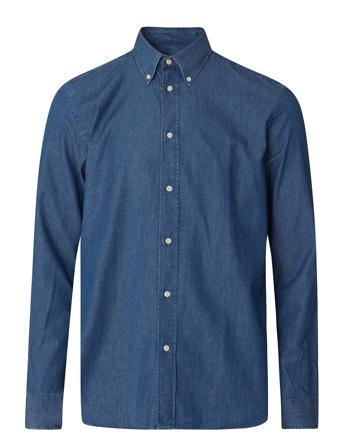 Classic Chambray B.d Shirt Skjorte Uformell Blå Lexington Clothing*Betinget Tilbud
