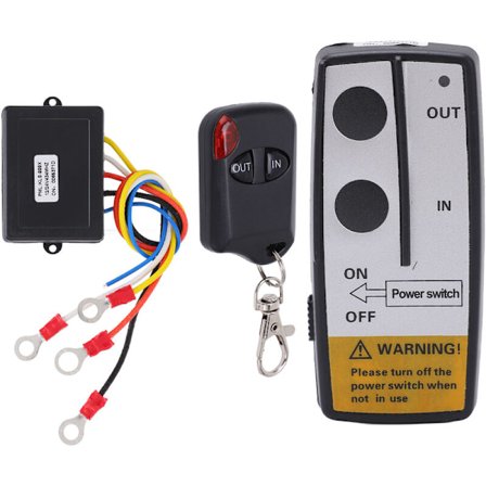 Trådløst vinsjfjernkontrollsett med mottaker 12V 24V 75 fot lang rekkevidde Universal tilbehør