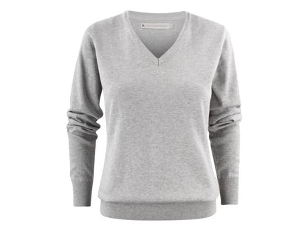 JAMES HARVEST Finstickad tröja v-ring dam grå XL - Lyreco - Yrkeskläder - Tröjor och Sweatshirts - Stickat