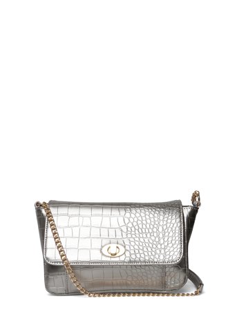 Teagan Croco Bag Silver Noella