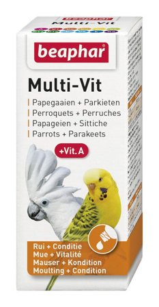 Beaphar Multivitaminer til Parakitter og Papegøyer - 20ml
