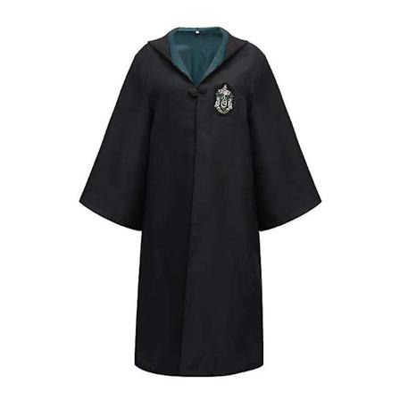 Halloween Premium Cosplay Kåpe Kostyme Hettedress Voksen Unisex Kostyme Slytherin Robe Of Magic M