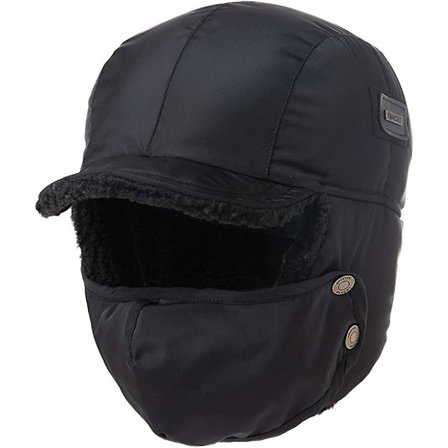 Vattentät Yetsye vinterpilotmössa i konstläder med öronlappar för jakt och friluftsliv