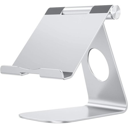 Tablet Stativ Holder Justerbar, iPad Stativ, Desktop Aluminium Tablet Dock Cradle Kompatibel med iPad Air 4/Mini, Ny