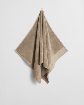 GANT - Brodert håndkle 70x140cm taupe beige