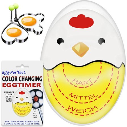 1 Stykke Eggtimer, Morsom Kjøkken Timer, Fargeskiftende Eggtimer Morsom og Gjenbrukbar Eggtimer for Matlaging