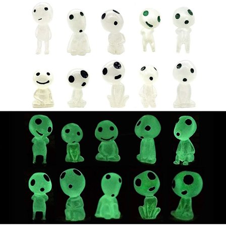 10 Princess Mononoke Lysande Tree Elf Trädgårdsdekorationer - spot försäljning