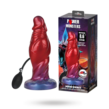 Shadow Behemoth Rippled Monster Silicone Dildo 22 cm - Vuxen.se - Uppblåsbar dildo
