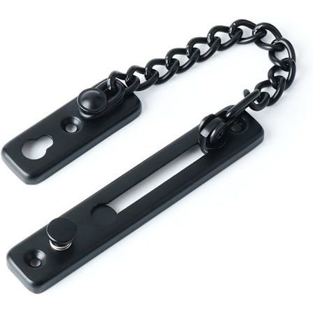 Säkerhetsdörrkedja Smal dörrbegränsare Fjäderbelastat inbrottsskydd Dörrlås