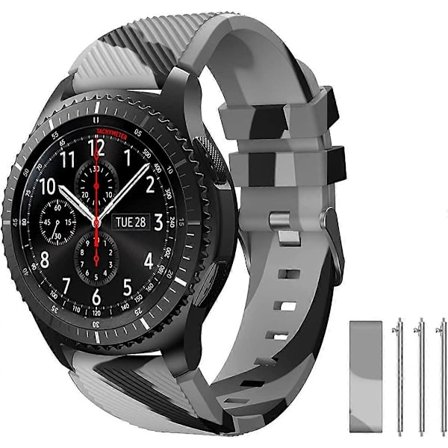 22mm klockarmband Kompatibelt med Samsung Galaxy Watch 3 45mm/Galaxy Watch 46mm band/Gear S3 Frontier/Classic, 22mm Mjukt Silikon Smartwatch Armband 