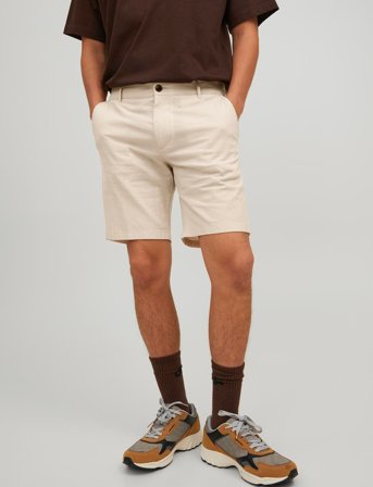 Jack & Jones Jpstdave Jjlinen Blend Shorts Ln - Cream - XL