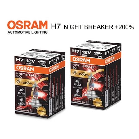 Osram H7 +200% night breaker halogen premium lampor 12v DC px26d
