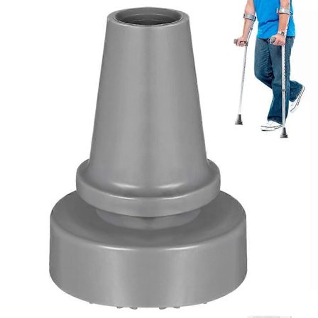 Krykketipp, kraftige gummikrykketipper sklisikker spaserstokk fotpute, 19 mm indre diameter