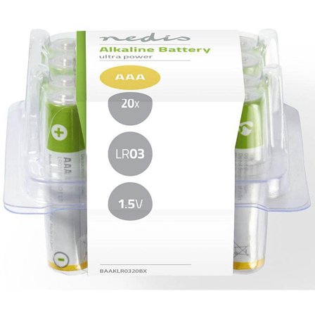 Nedis - Batteri Batteri AAA | 1.5 V | 20 st