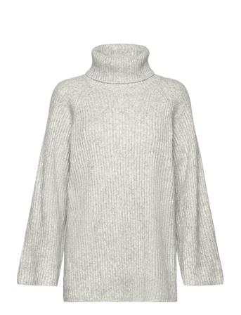 Roll-Neck Knitted Sweater Høyhalset Pologenser Grå Gina Tricot*Betinget Tilbud