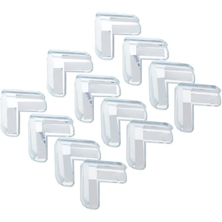 12 stk. Anti-kollisjonshjørnebeskyttere Møbelhjørnebeskyttere Transparente Bordhjørnebeskyttere Barnesikkerhet