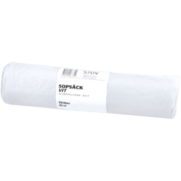 Søppelsekk 70L Hvit