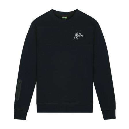 Malelions, Malelions Sport Counter Crewneck Senior Dark Navy Blauw, Heren, Maat:L