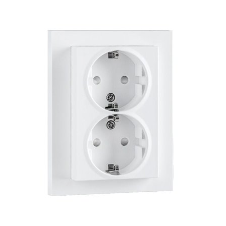 SG Stikkontakt innfelt Hvit Rehab m/j