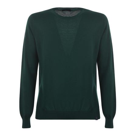 Fay Round-neck Strik Grøn, Herre Strik, Størrelse: L